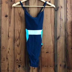 One piece multi tone swimsuit